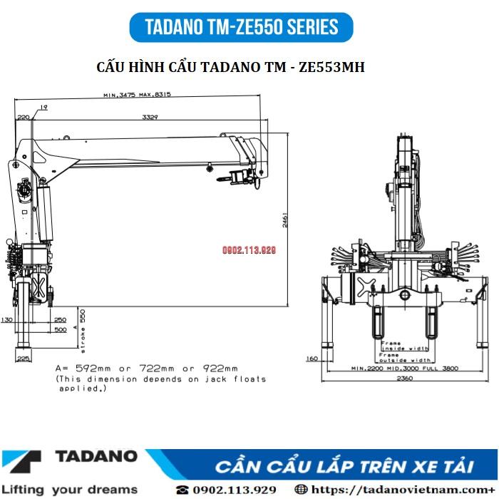 TADANO TM-ZE553MH( 5 TẤN 3 ĐỐT)
