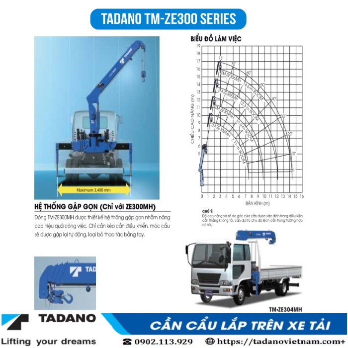 cẩu tự hành tadano 304 MH trên xe hino FL