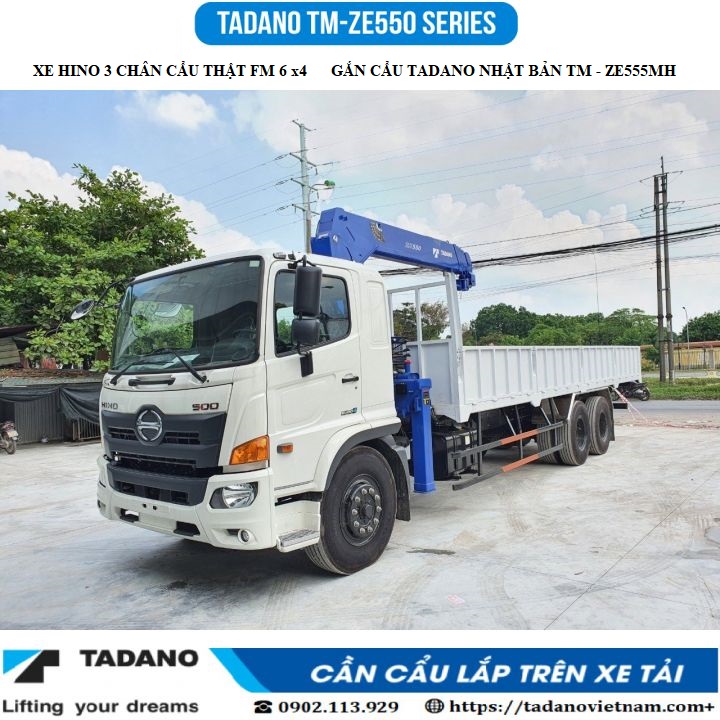 cẩu tự hành tadano 5 tấn 5 đốt lắp trên FM8 cầu thật